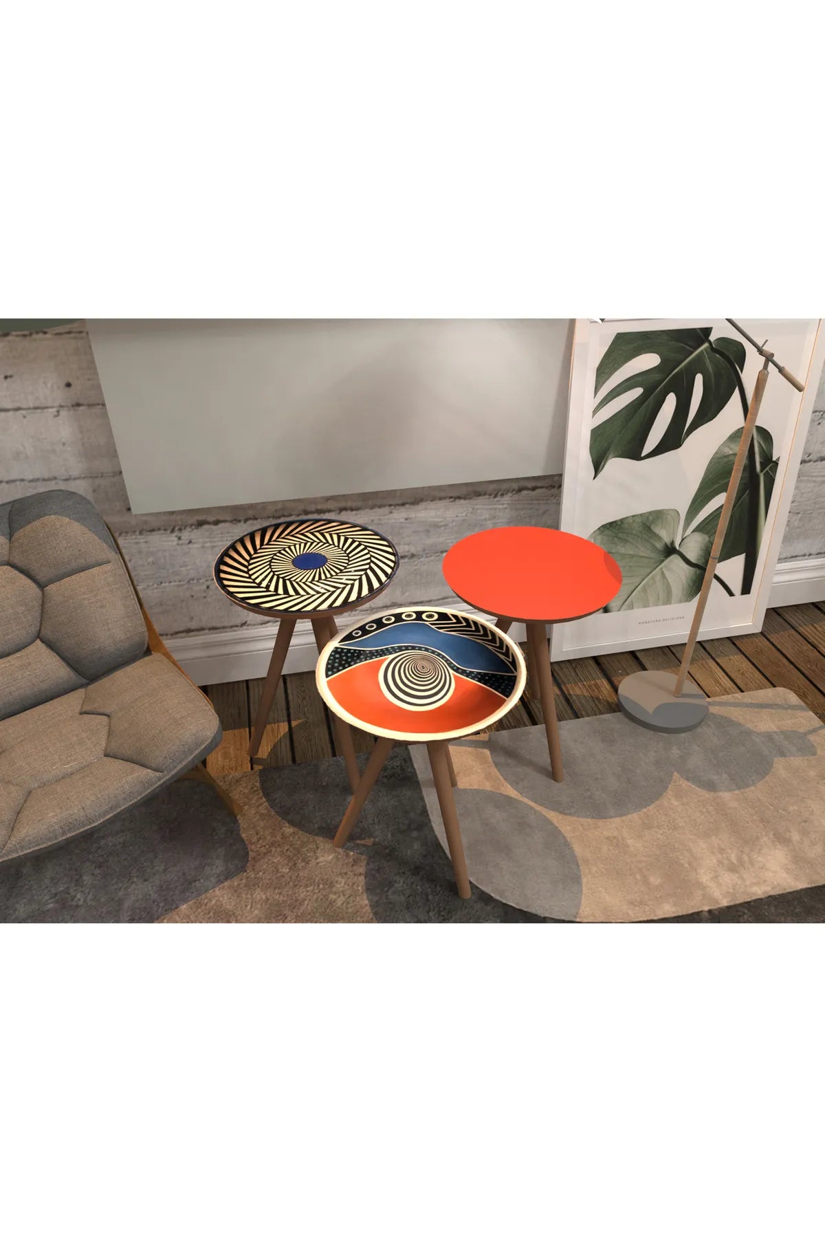 HO27 Manet Dekorativt Zigon Bordsett (6-delers bildegave) – Nordisk Inspirert Møbelkunst