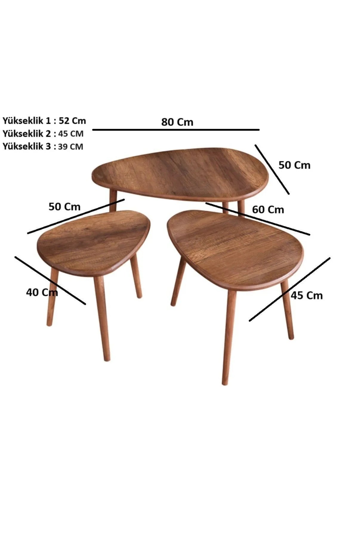 Kagu Alvin Zigon Bordbord – Naturlig Elegance i 3 Størrelser