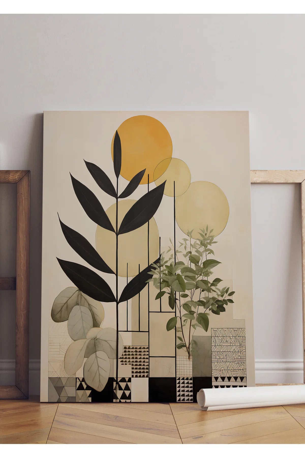 DESİGN Moderne Lerret Kunst | 1 Delt | Gul | Uten Ramme