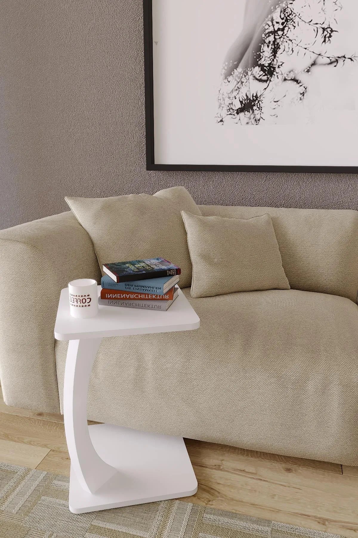 Woodaria Modulært 4-delt Sofabord Sett i Grå – Moderne og Funksjonell