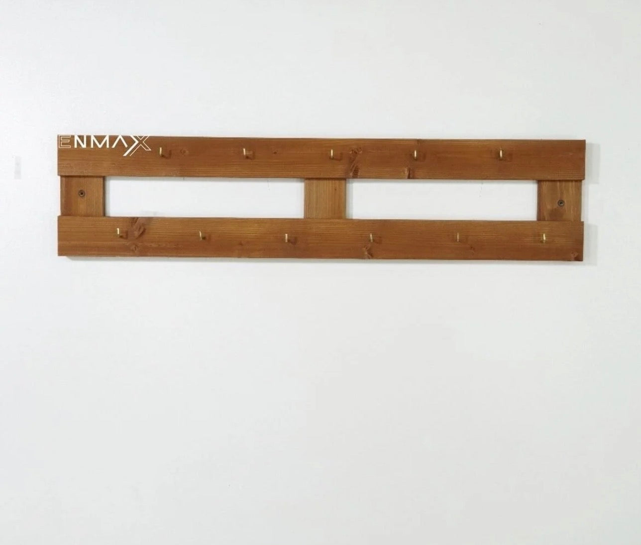 Kütük Shop 1 Dekorativ Veggmontert Koppestativ i Tre – Horisontal Kopholder i Furu (75 cm)