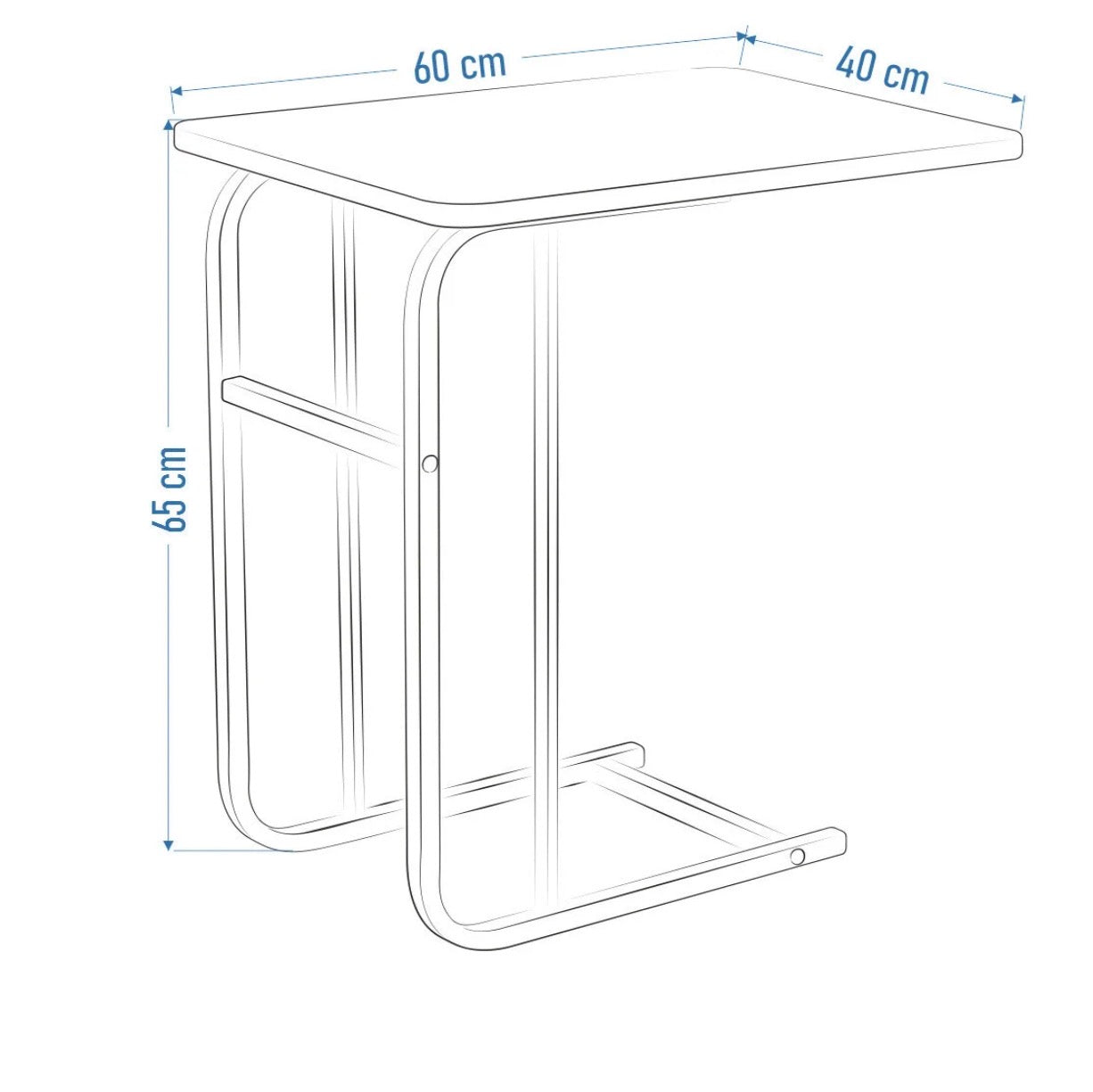 Vilinze-Multifunksjonelt C-formet metallbord – laptopbord”