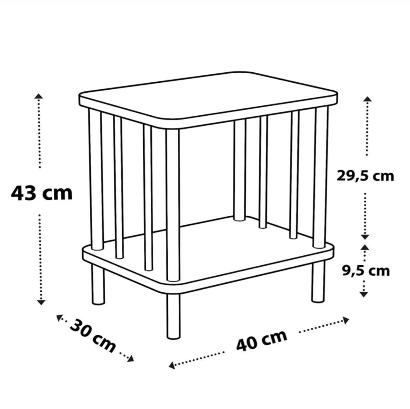 Hesa 6/Vita Nattbord – Monter Selv | Kommode med Treben og Atlantisk Furu-Design