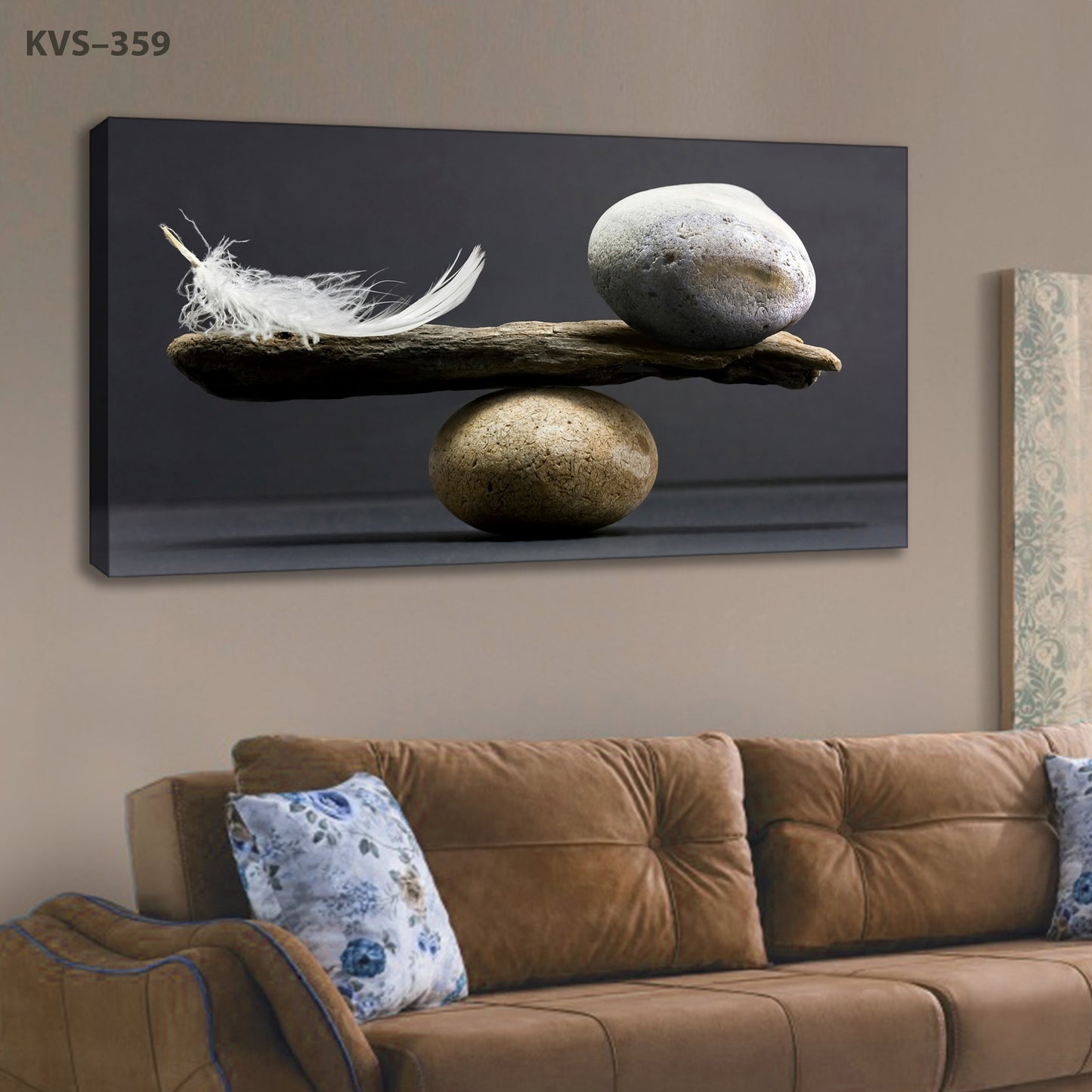 Zen Stein Lerretsbilde 60x120 cm