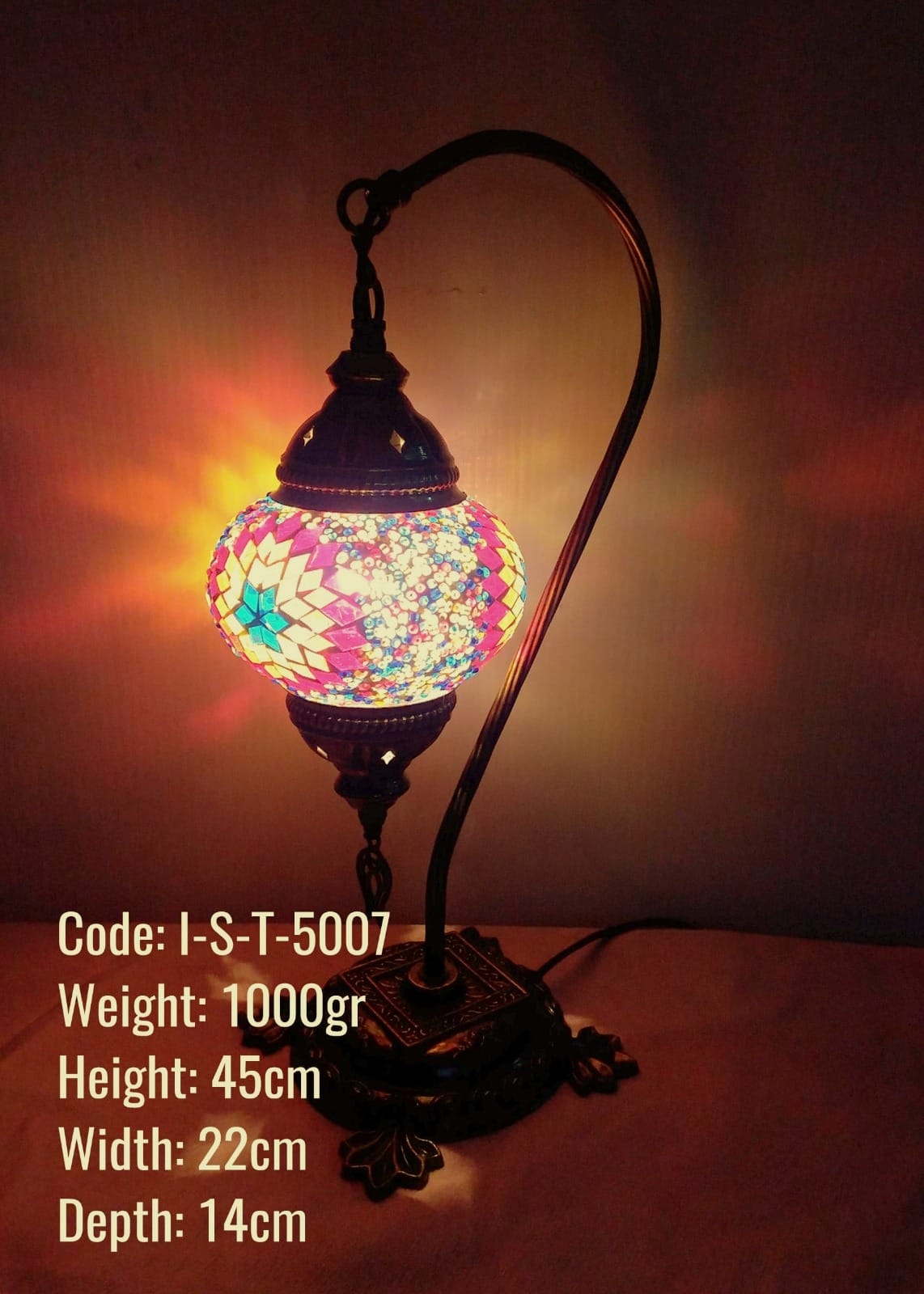 Mosaikk-Autentisk-Anatolia-Lampe I-S-T-5007