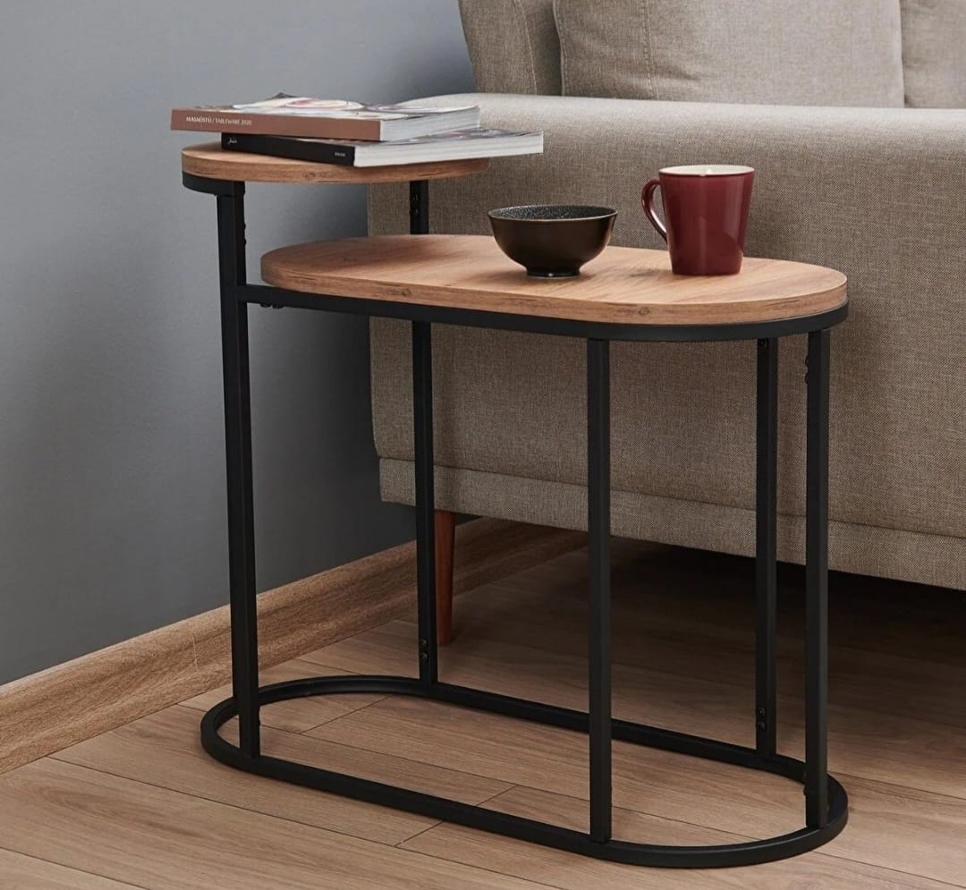 Lorax Sidebord i Atlantic Pine | Stilrent Design for Små Rom 70x60 cm