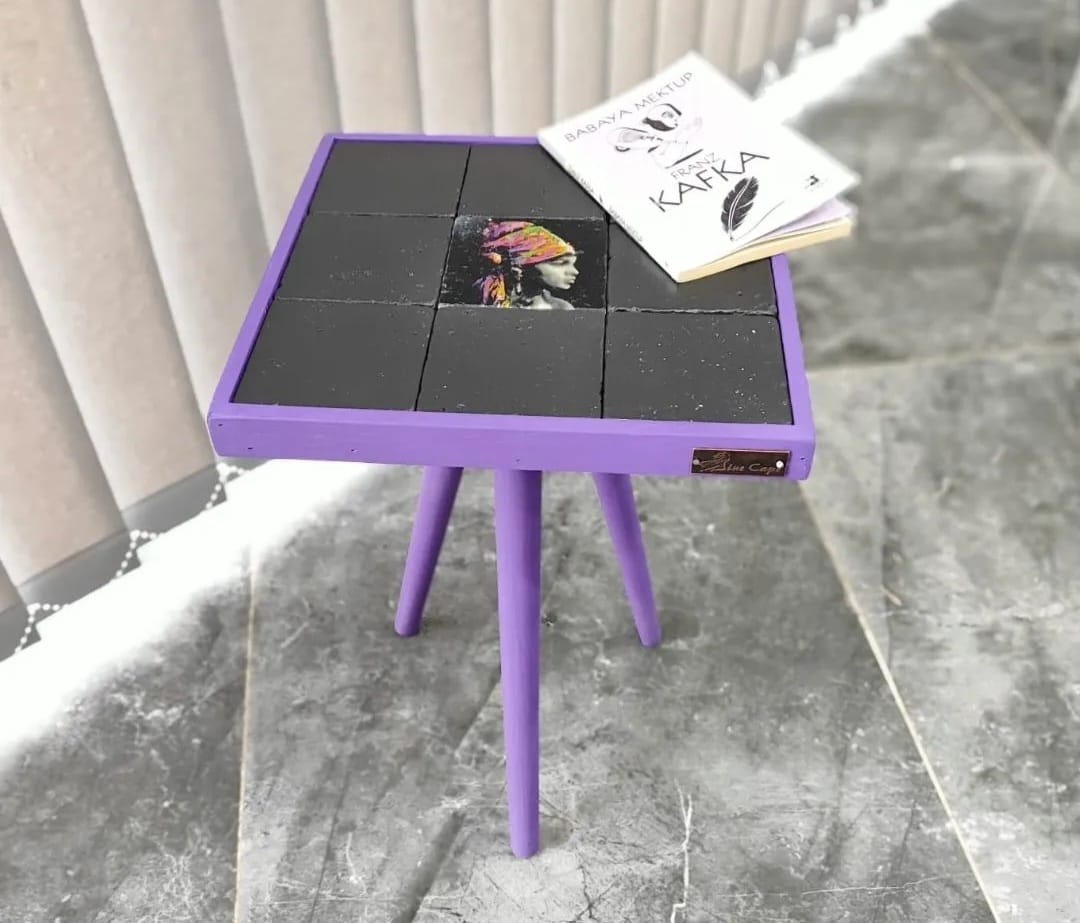 Esperanza 32x32cm Lilla solid keramisk salongbord