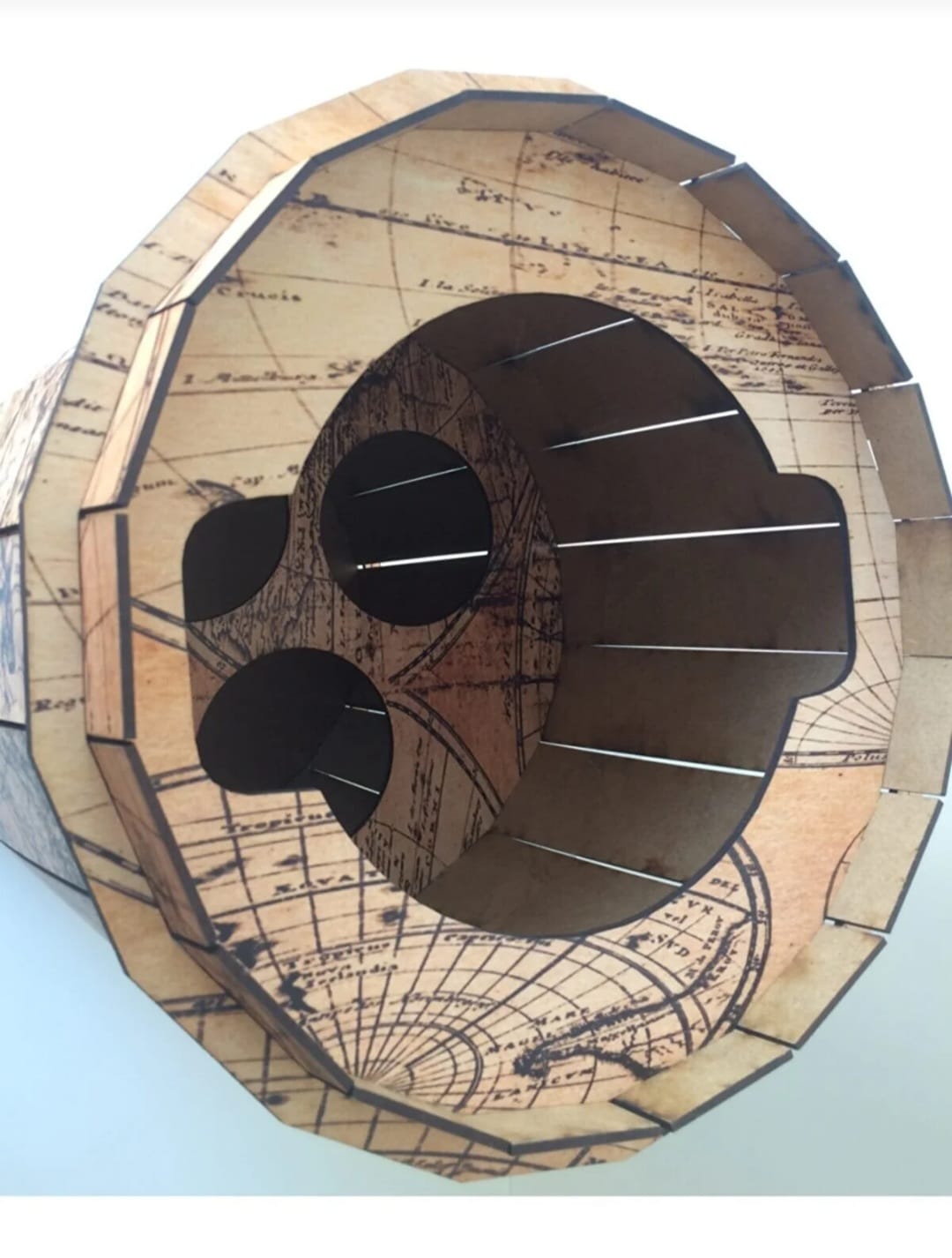 Wooden Barrel Coffee Table Gammelt kart