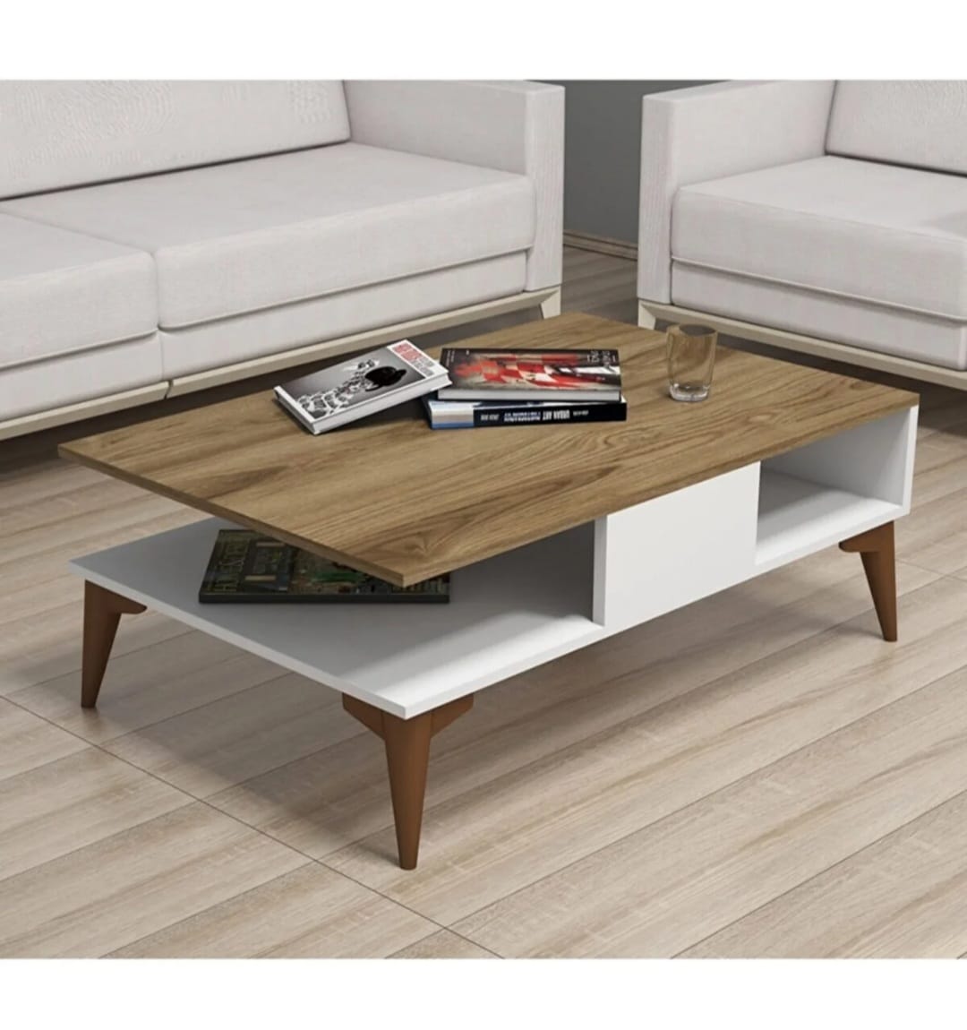 Venezia dekorativt salongbord Hvit valnøtt