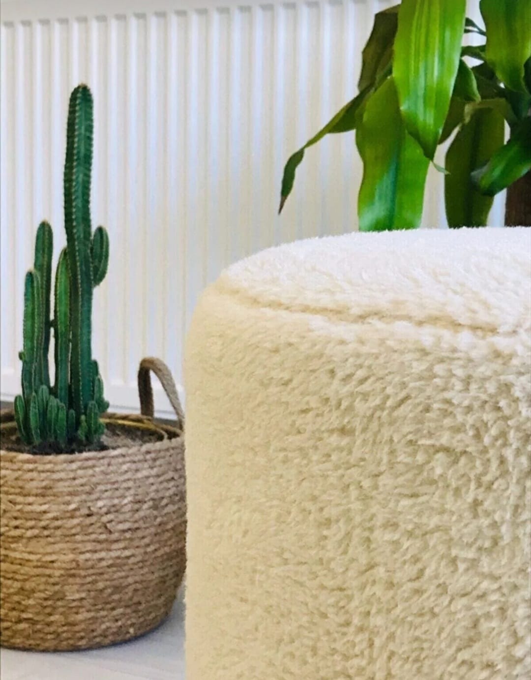 WEBPANYA Pufanna-handmade Krem Tedy Stoff Puff