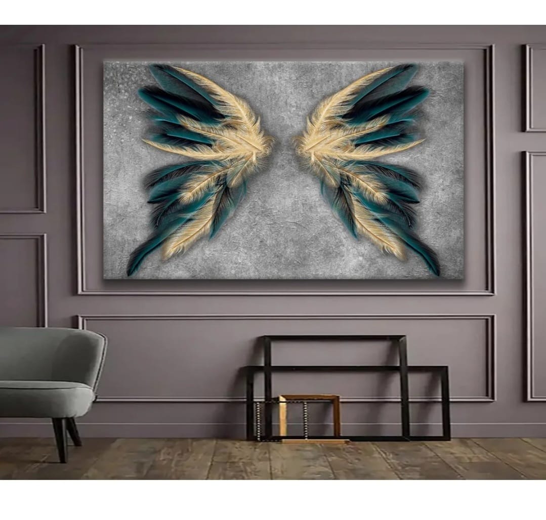 Feathered Wing Lerretbilde – Miljøvennlig og Høy Kvalitet Veggdekorasjon