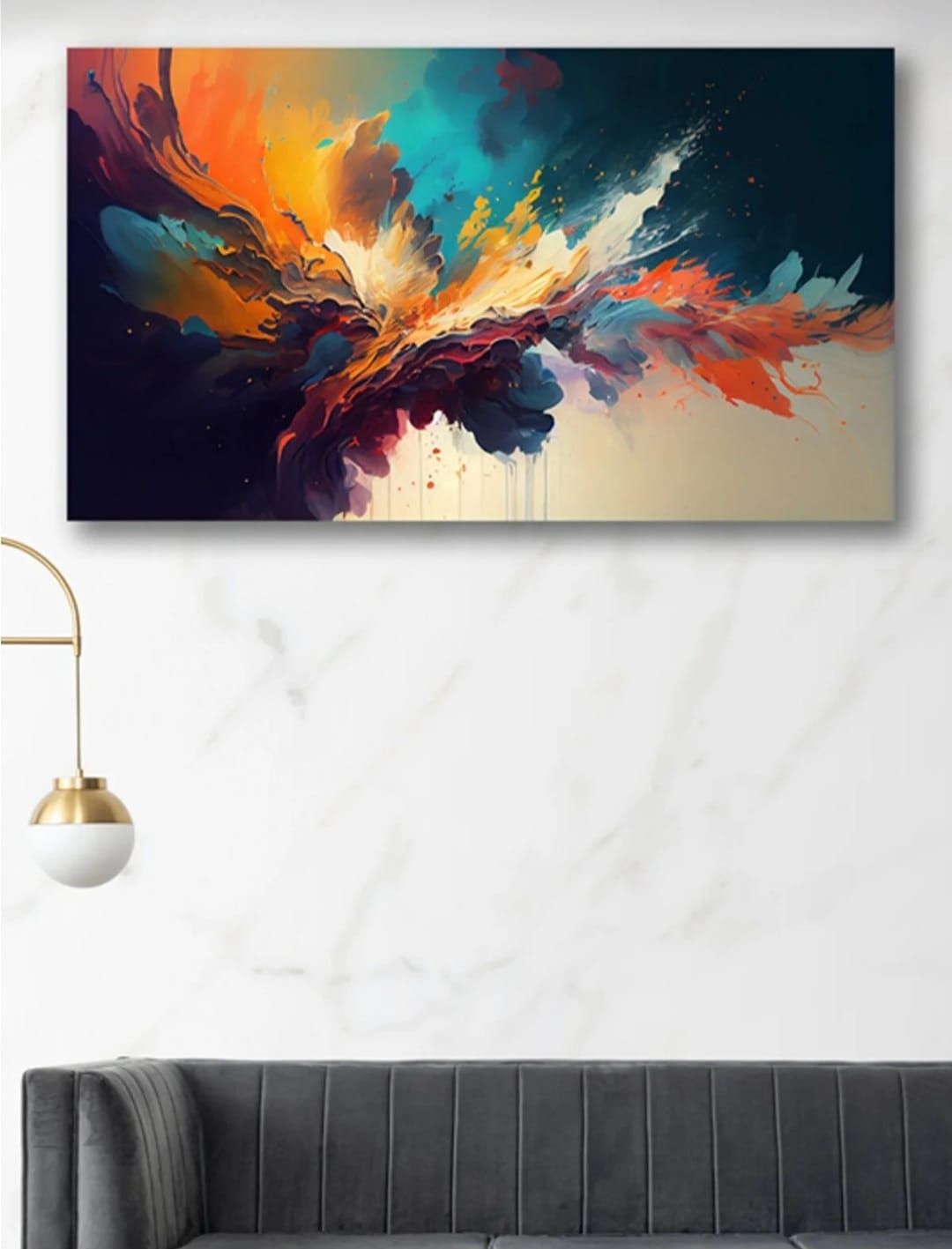 Menneskets Sjel og Refleksjon av Tanker – Surrealistisk Lerret Bilde