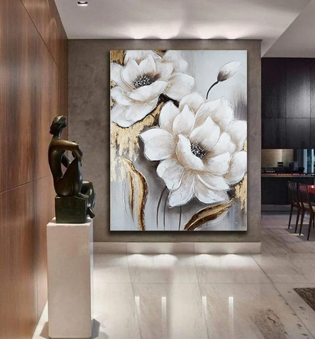 TRADE AYS Moderne Design Blomst Kanvasbilde – Høy Kvalitet og Langvarig Fargebestandighet