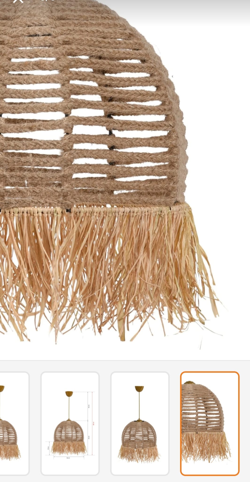 HMYdesign Delacorde Håndlaget Jute Lysekrone – Naturlig Eleganse BOHO