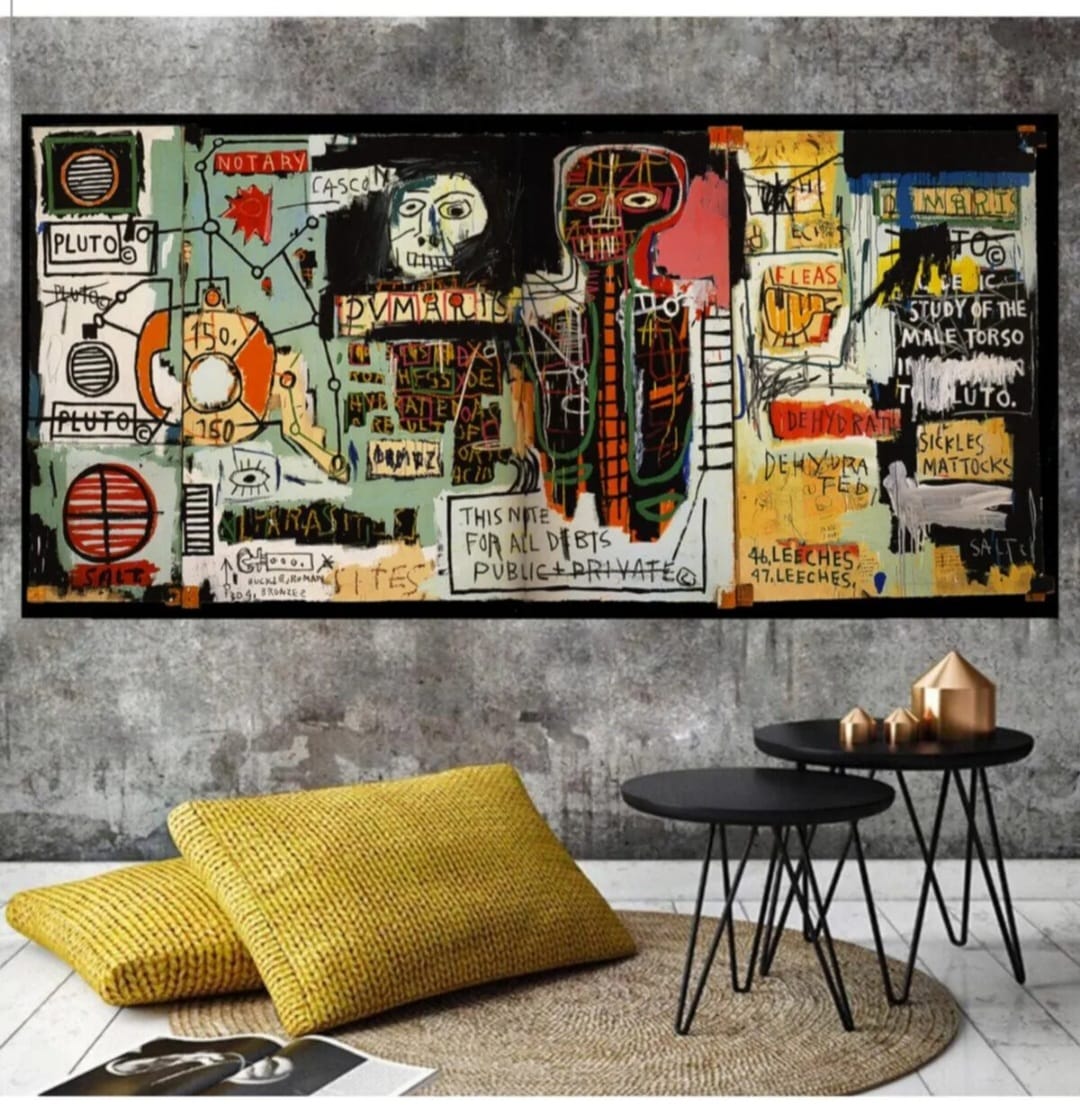 Oksay Jean Michel Basquiat Notary Kanvasbilde – Moderne Kunst til Hjem og Kontor.60*120 cm