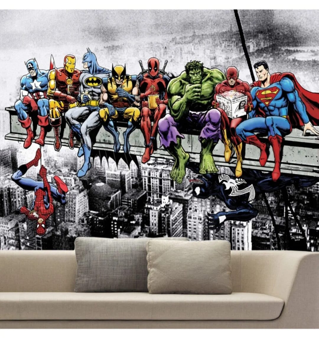 Oksay Marvel Superhelter Kanvasbilde – Dekorativt Bilde til Hjem og Kontor.60*90 cm