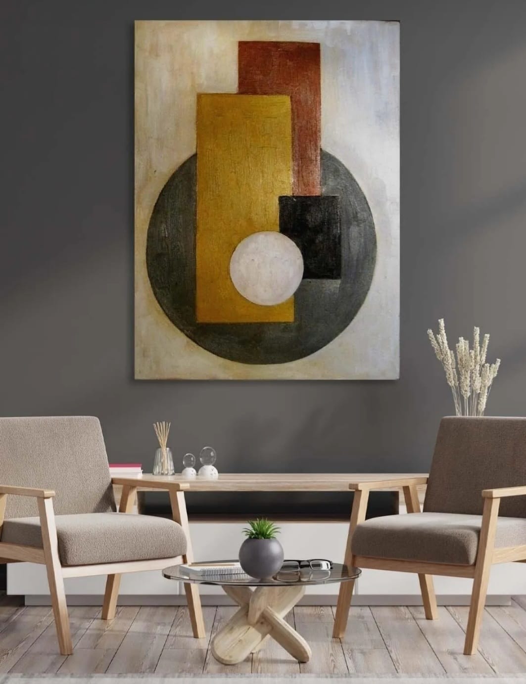 TRADE AYS Van Gogh-Stil Vase Kanvasbilde – Dekorativ Kunst til Veggen.60*90 cm