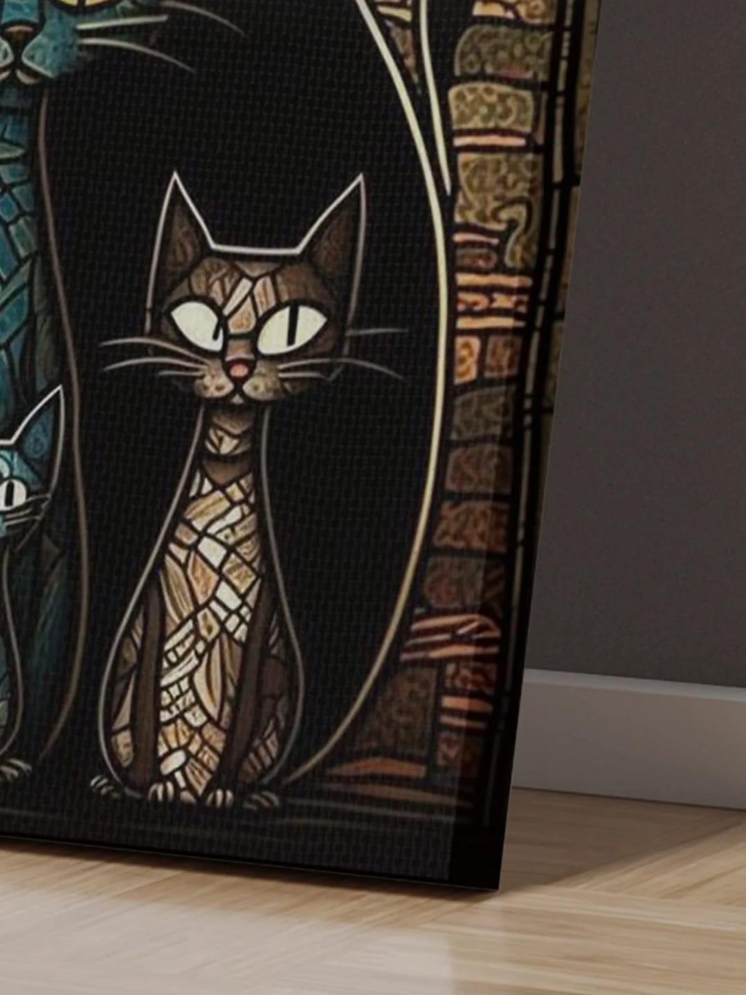 Noname Katt Familie Tematisk Kanvasbilde – Dekorativ Veggkunst MST055.70*100 cm