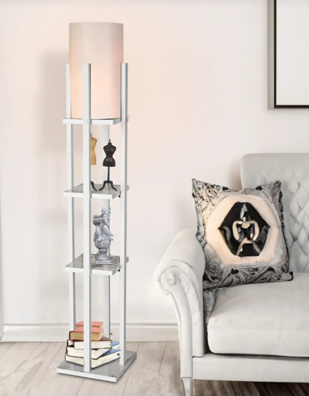 Raflı Gulvlampe – “Türk Evi” Stil | Dekorativ og Praktisk (135 x 23,5 cm)