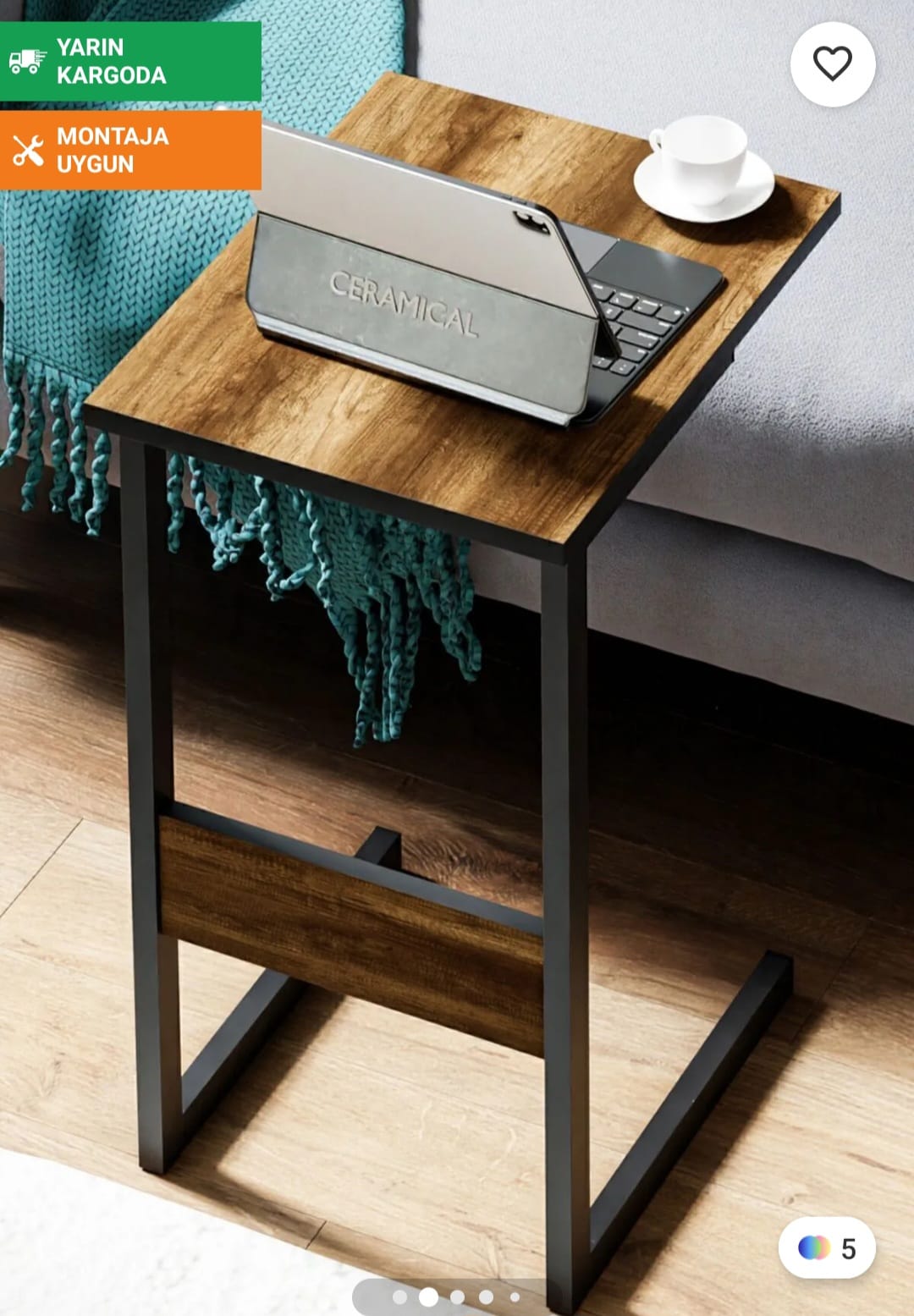 Ceramical SP3 Laptopbord – C Bord i Valnøtt | Moderne og Praktisk