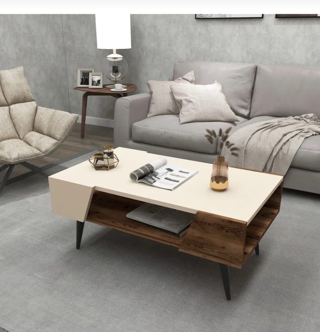 Arnetti Aren Moderne Salongbord – Lidya & Beige, Stilrent og Holdbart Design