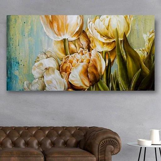 Tulipanhage Kanvasbilde 60x120 cm