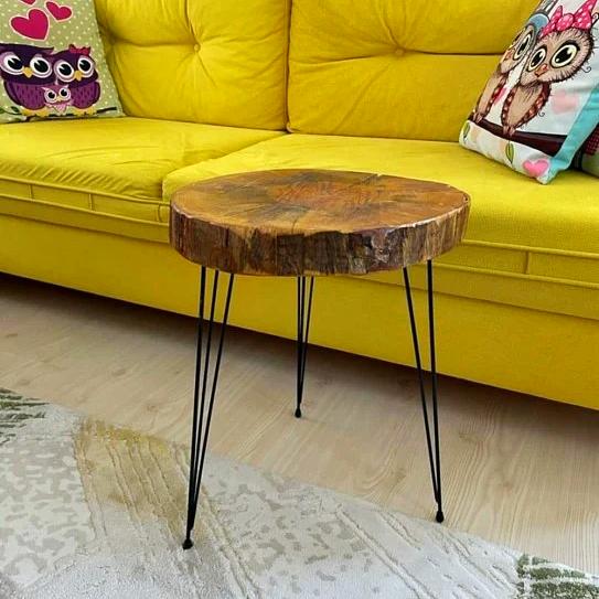 Dekorativ Naturlig Trestokk Salongbord | Håndlaget i Furu