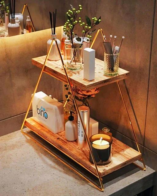 Baderomsstativ i Solid Tre