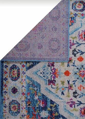 Blå klassisk antikk vevd teppe