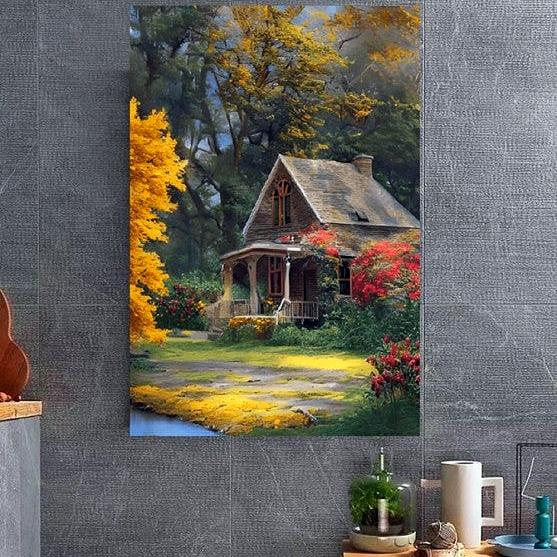 LANDSKAPSLERERT MALERIE 60*90 cm