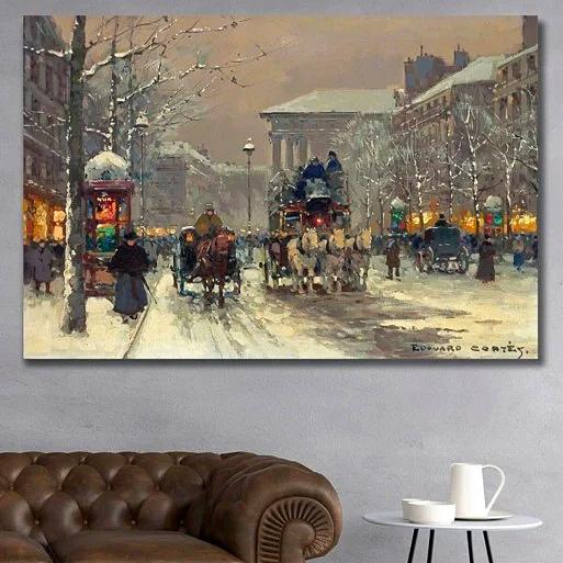 'London og Vinter' Lerret Veggmaleri