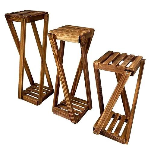 Tre 3 Sett Blomsterpotte 3 Størrelse BalkongBalkong