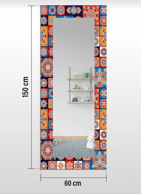 Victor Valley Flismønstret dekorativt speil i full lengde 150x60cm