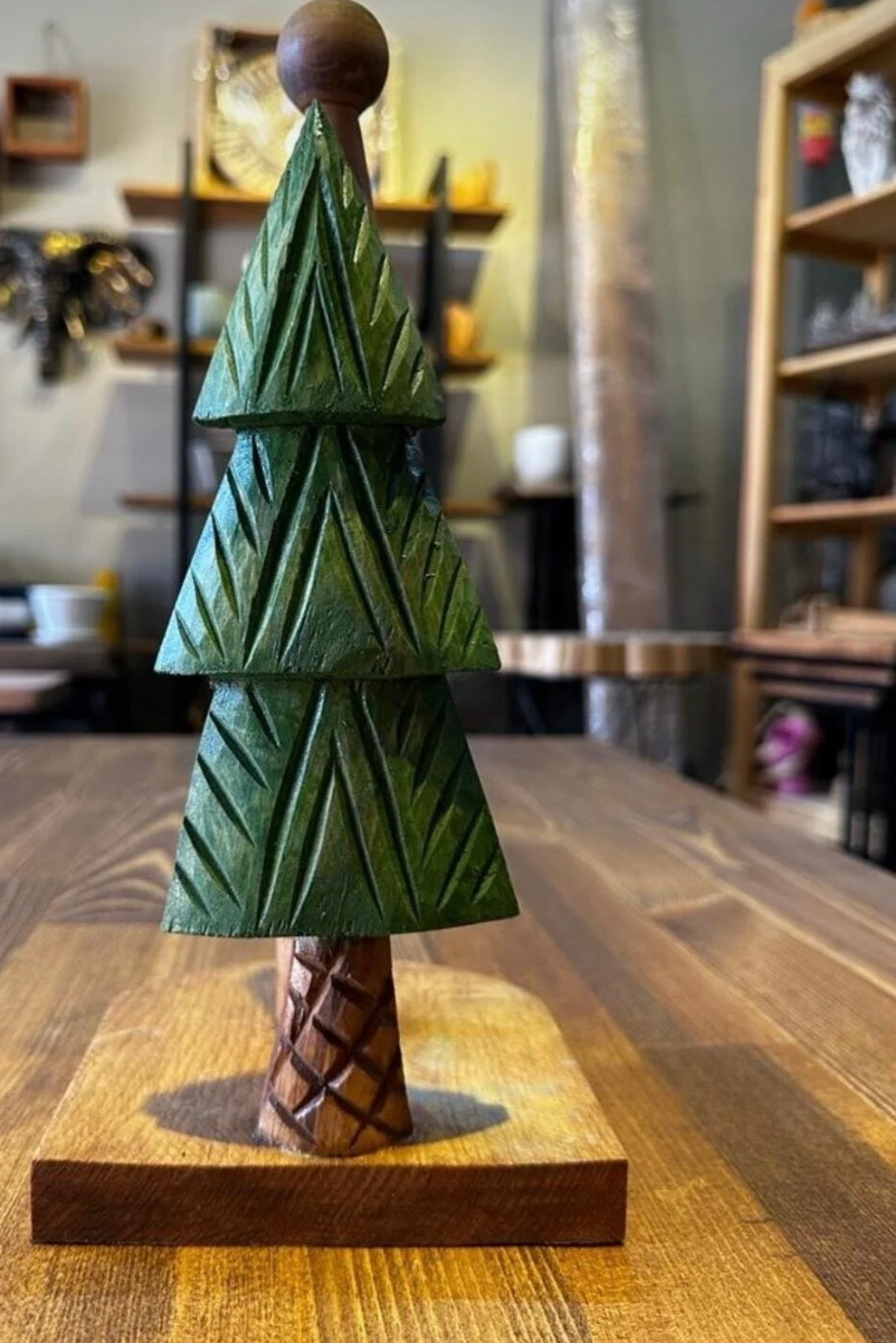 Kütük Shop 13-Håndlaget Treserviettholder / Papirrullholder – Furu Dekor