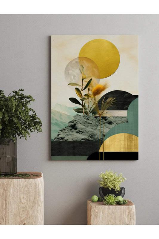 Mega Desing Nostalgisk Blomstervase Lerretmaleri – Elegant Vintage Veggkunst