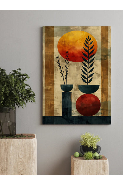 DESİGN Moderne Lerret Kunstverk med Blomsterdetaljer | 1 Delt | Uten Ramme | For Hjem og Kontor