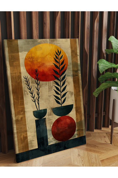 DESİGN Moderne Lerret Kunstverk med Blomsterdetaljer | 1 Delt | Uten Ramme | For Hjem og Kontor