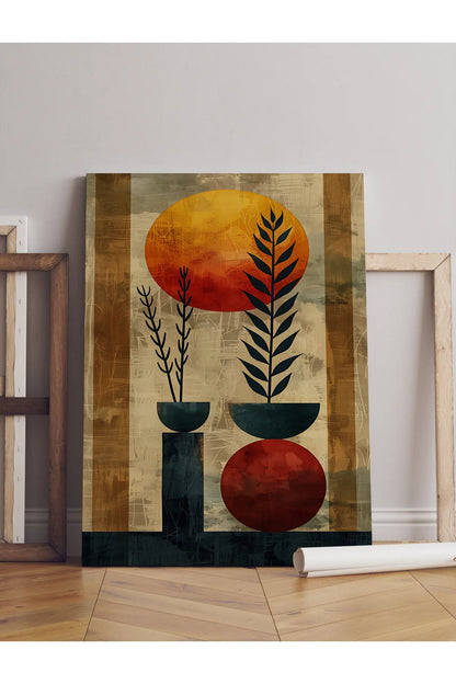 DESİGN Moderne Lerret Kunstverk med Blomsterdetaljer | 1 Delt | Uten Ramme | For Hjem og Kontor