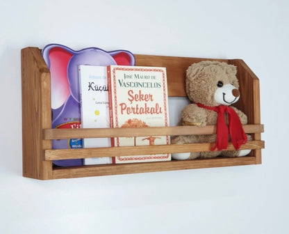 Kütük Shop 3 Montessori Bokhylle for Barn – Vegghylle i Tre (1 Hylle) | Skandinavisk Design