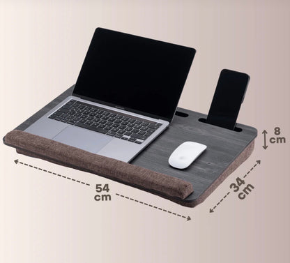 Wigo Wood-Bærbart laptopbord med pute – komfortabelt og praktisk