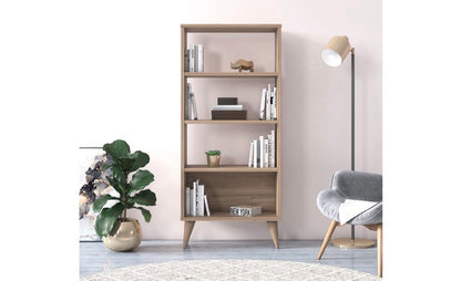 RUUM STORE BY DOĞTAŞ Soho Smal Bokhylle med Skap – Eik (RT4-122)