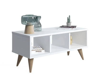 Ruum Store by Doğtaş Nona – Minimalistisk Sofabord med Tre Rom i Hvit (Opak)