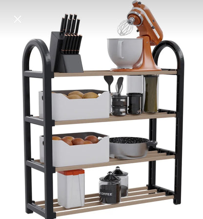 Stickwood-Stilig Kjøkkenmodul i Sort MDF – Rustikk Oppbevaring