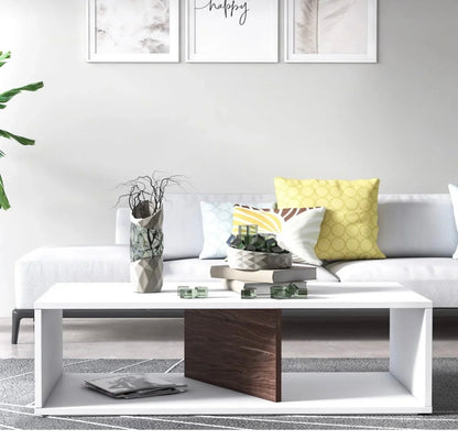 Ruum Store By Doğtaş Cury Salongbord – Hvit &amp; Valnøtt 110 cm