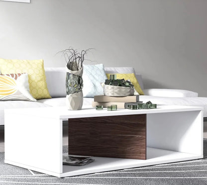Ruum Store By Doğtaş Cury Salongbord – Hvit &amp; Valnøtt 110 cm