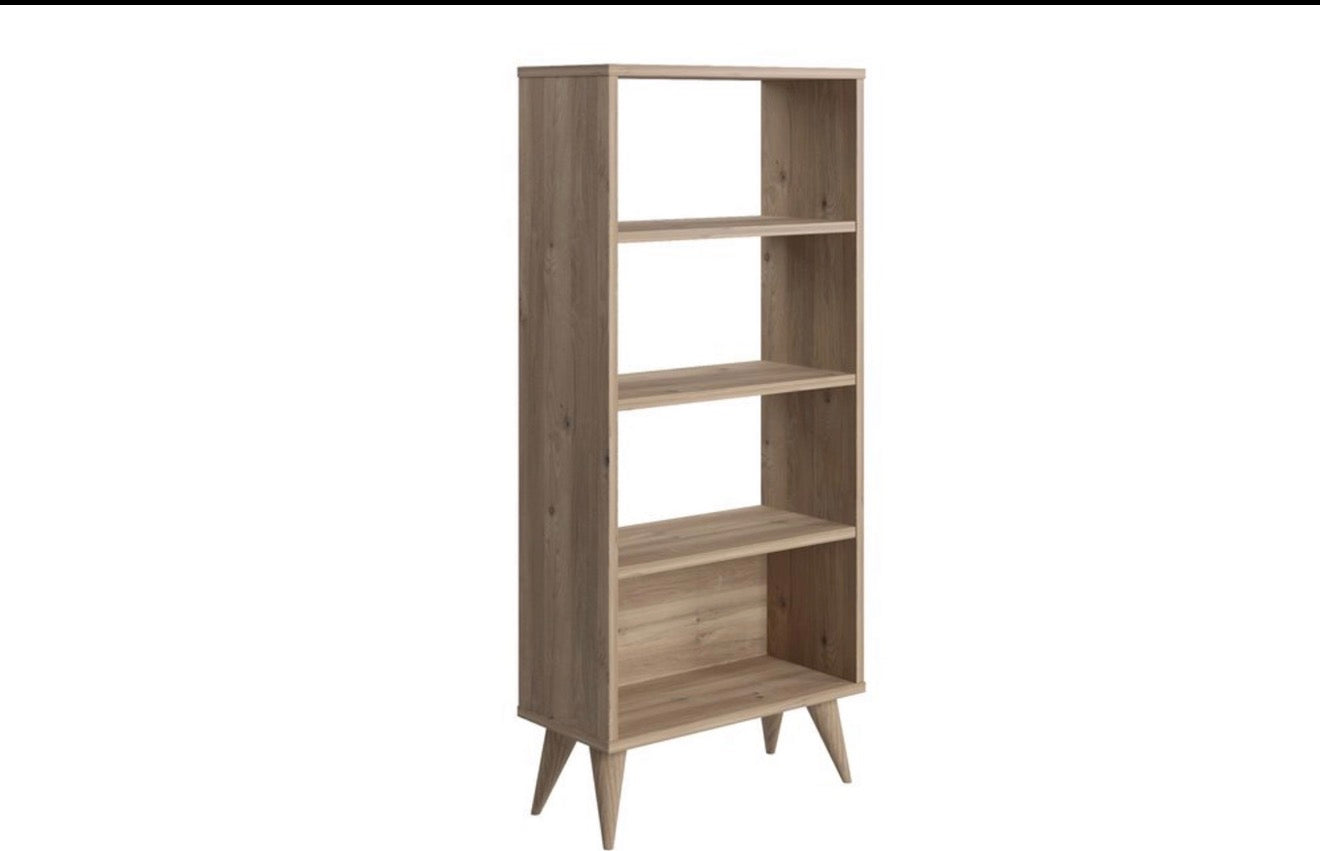RUUM STORE BY DOĞTAŞ Soho Smal Bokhylle med Skap – Eik (RT4-122)