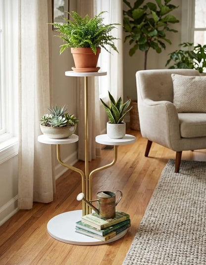 Fec/Dekorativt Sidebord og Blomsterbord – Elegant Plantestativ for Stue