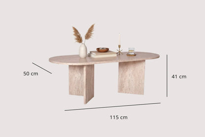 Sarenzo-sofabord med marmorprint – elegant og moderne