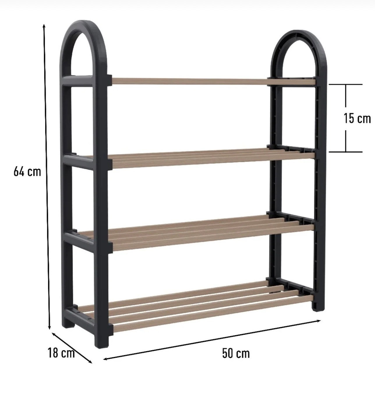 Stickwood-Stilig Kjøkkenmodul i Sort MDF – Rustikk Oppbevaring