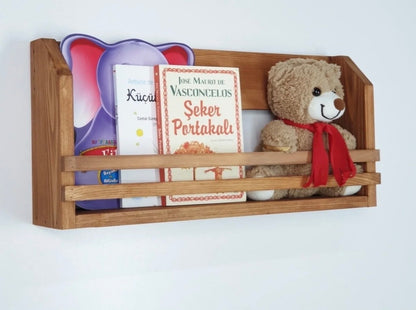 Kütük Shop 3 Montessori Bokhylle for Barn – Vegghylle i Tre (1 Hylle) | Skandinavisk Design